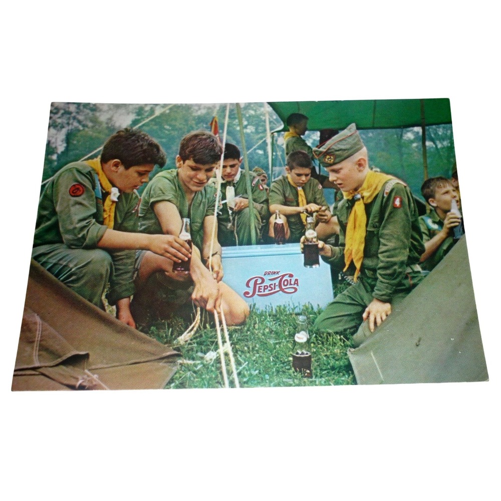 Vintage 1960 Boy Scout National Jamboree Postcard Colorado Springs Pepsi Ad